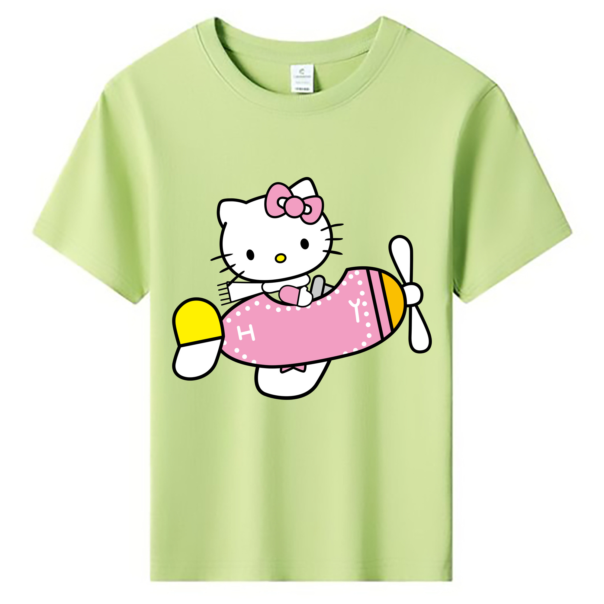 （画像用） Hello Kitty ハローキティ 綿100％キッズTシャツ（フロントプリント）